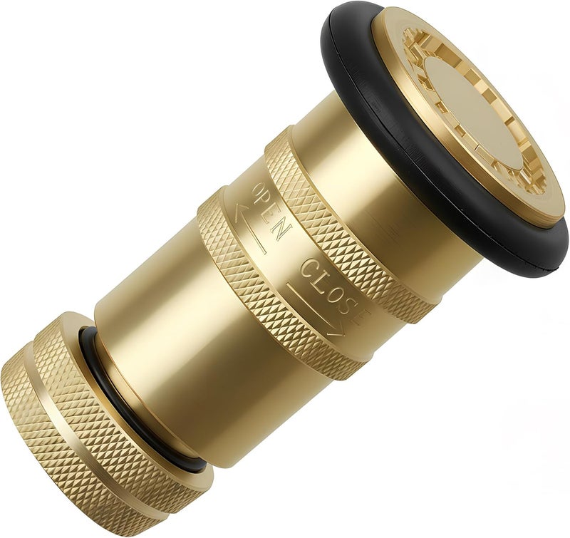 Mefape 1.5" NH/NST Fire Hose Nozzle, Brass Fire Equipment Spray Jet Fog Nozzle, Max. 100psi - Image 1